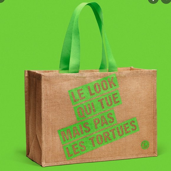 E.Leclerc French Reusable Burlap Tote Bag France - Picture 2 of 2